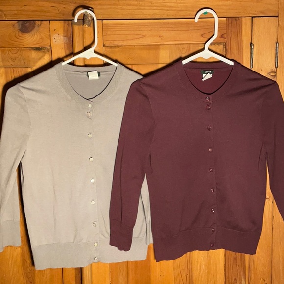 JCrew twin button up sweaters (s) - Picture 1 of 10